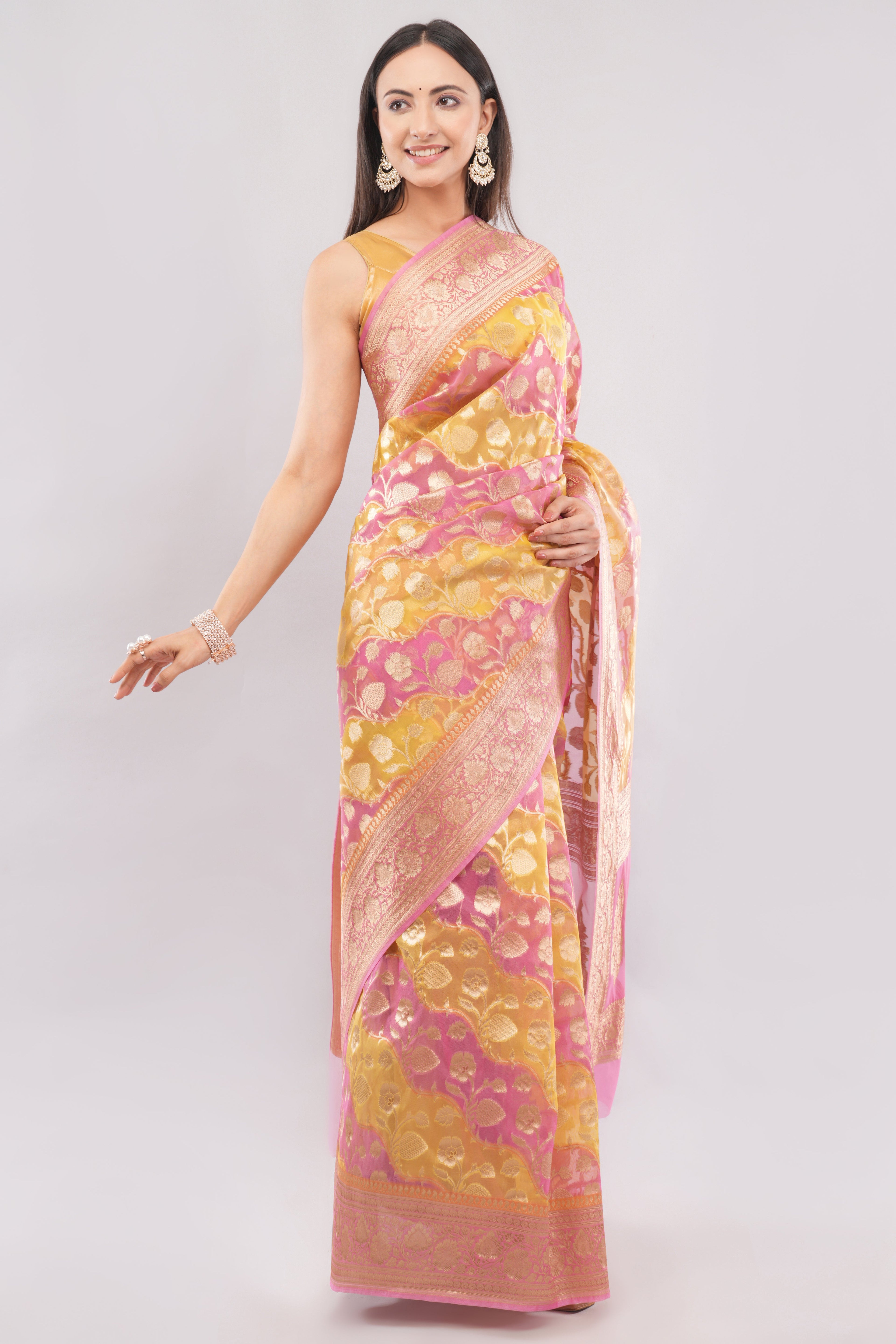 organza saree