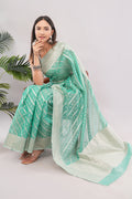 Premium Mint Green Saree with Silver Zari Weave | Tulip Handloom